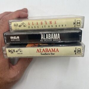Lot Of 3 Alabama Cassette Tapes "pass It on Down" "Southern Star" "40 Hour Week"